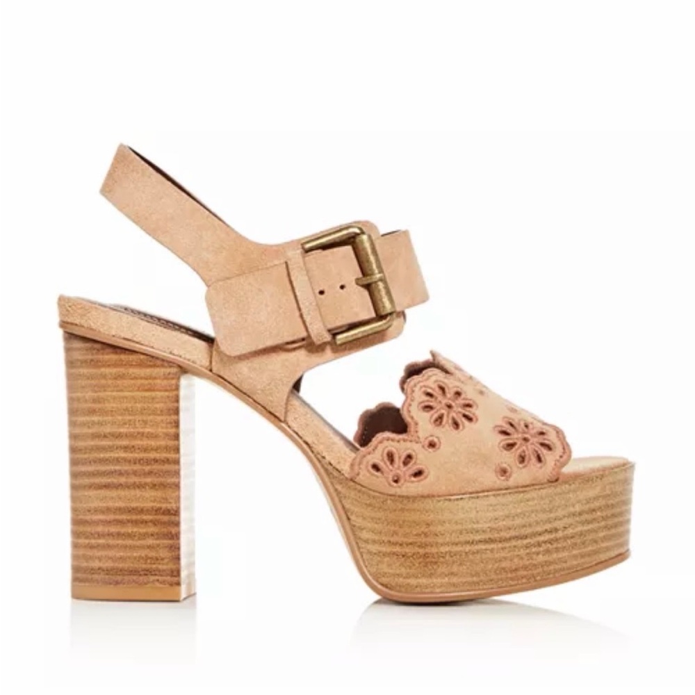 See by Chloé Women's Krysty High Block-Heel Platform
Sandals size 8 suede floral